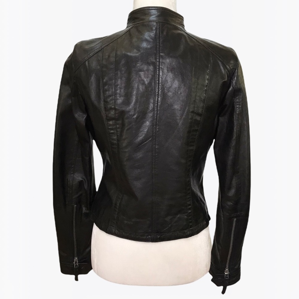 Wilson’s Black Rivet 100% Leather Womens Jacket -S - Picture 5 of 17